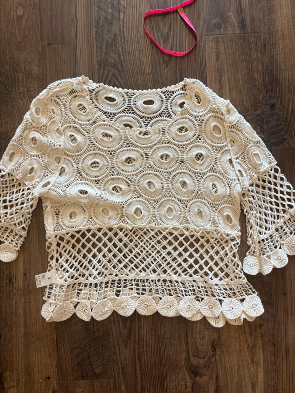 Crochet Lace Boho Top - Cream